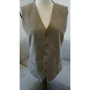 Joseph Abboud Men's Brown Wool Blend Vest, Size S